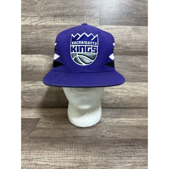 Sacramento Kings Mitchell & Ness Diamond Cut Logo SnapBack Wool Blend Hat - Picture 1 of 12